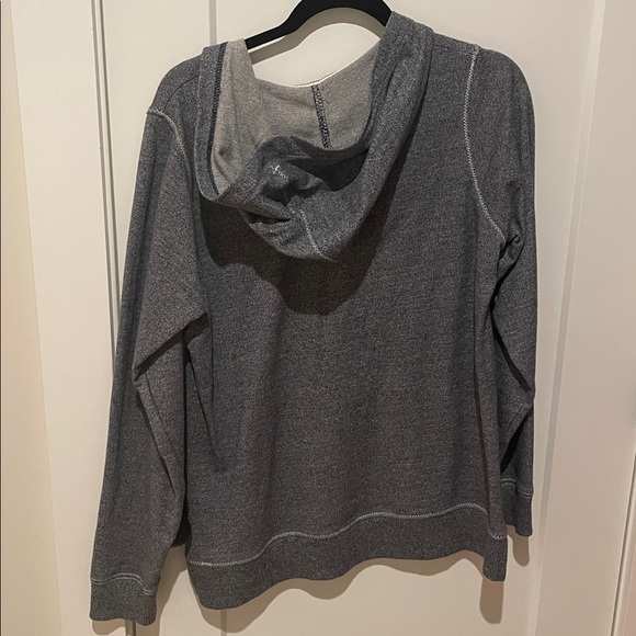 Gray Patriots Hoodie with Lace-Up Neck - Picture 2 of 4